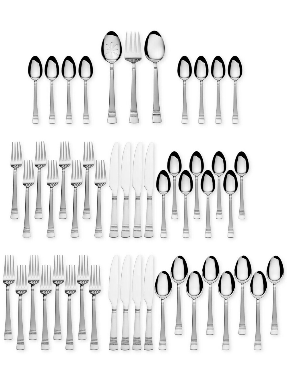 120$ International Silver Kensington Collection51 Pc. Flatware Set Service for 8